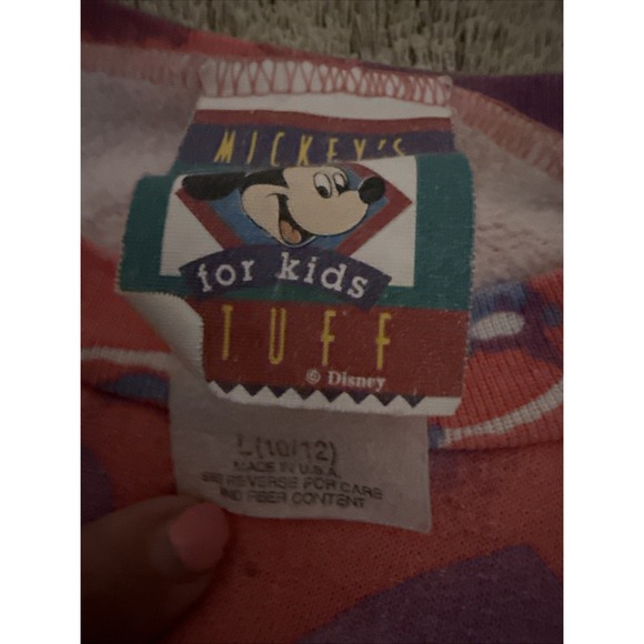 Vintage‎ Mickey and Minnie All Over Print Kids Crew Neck Sweatshirt Size (10/12) - Picture 2 of 3